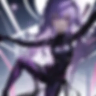 Dynamic Character Showcase of Future Diary Key visual featuring main characters in dramatic poses