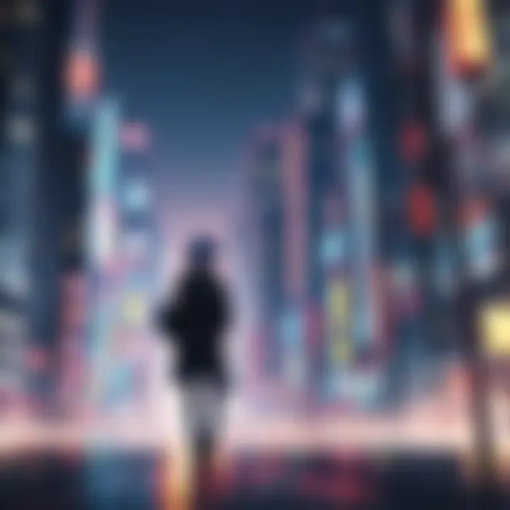 Futuristic Anime Cityscape at Night