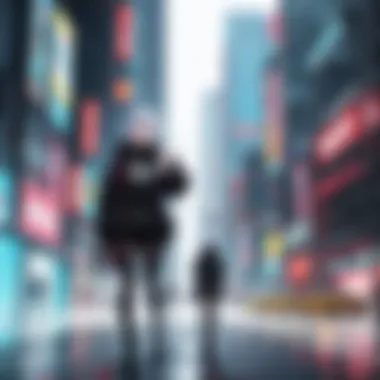 Futuristic Cyberpunk Cityscape in Anime