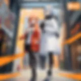 Immersive Anime Experience on Crunchyroll App Illustration of a futuristic smartphone showcasing Crunchyroll Android app