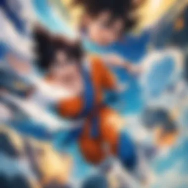 Character Goku embarking on a journey