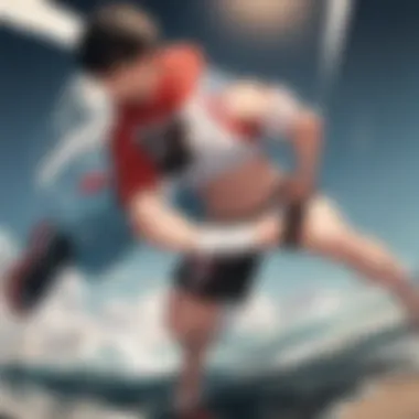 Determined Protagonist of Hajime no Ippo A close-up of the protagonist showcasing determination and grit