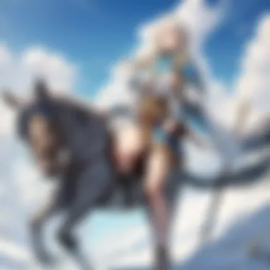 Valor on the Battlefield Heroic Warrior Riding into Battle