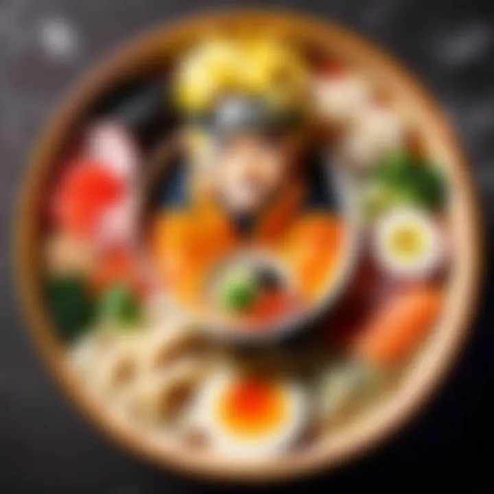 A vibrant bowl of Naruto Ramen garnished with fresh ingredients