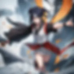 A vibrant collage of Naruto characters showcasing their unique abilities