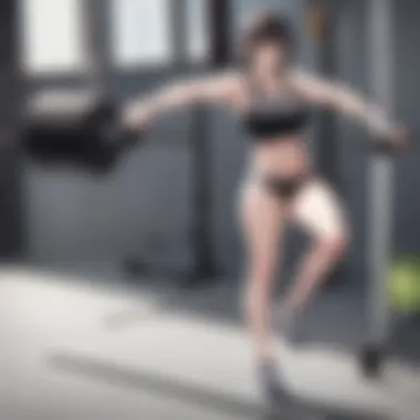 Comedic Fitness Exploration Illustration of humorous fitness moments from the anime series