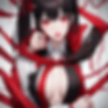 Intricate detail of the intricate psychological aspects in a Kakegurui poster