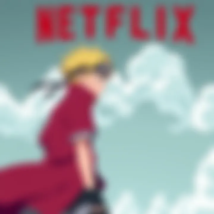 A screenshot of the Netflix interface showcasing Naruto Shippuden