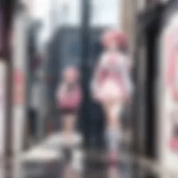 Detailed illustration of Madoka Magica's iconic characters