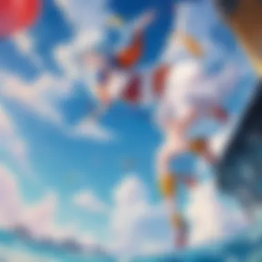Flight of the Dragon Ball Balloon Majestic Dragon Ball Balloon soaring through the sky