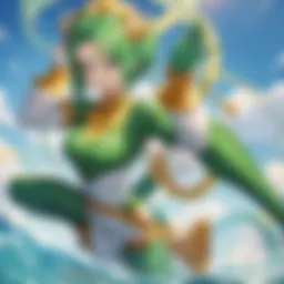 Majestic dragon Shenron granting a wish