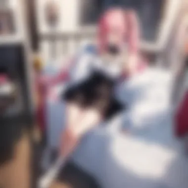 Romantic Connections Inspired by Anime A romantic setting inspired by popular anime scenes, symbolizing connections formed through fandom