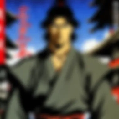 A collage of key characters from Ninja Scroll, each representing unique traits and backgrounds within the narrative.