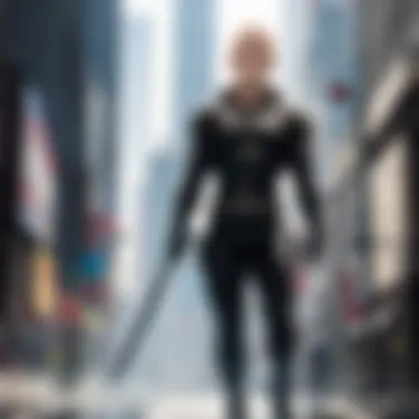One Punch Man's Epic Victory Superhero stands victorious with a single punch