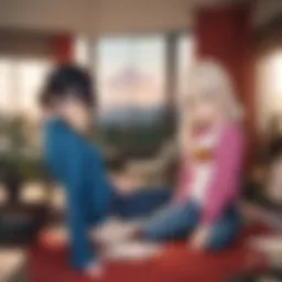 A cozy living room setup with Dragon Ball Z memorabilia