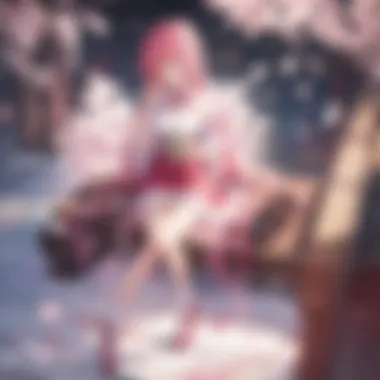 Enchanting Cherry Blossom Artistry Aesthetic Cherry Blossom in Anime Art Style