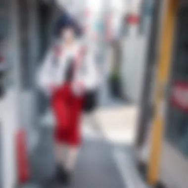Playful Anime Protagonist in Colorful Attire