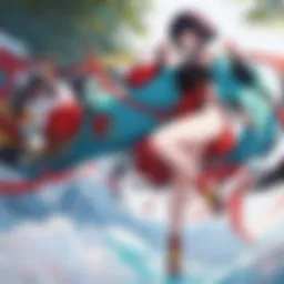 Martial arts duel in a bamboo forest