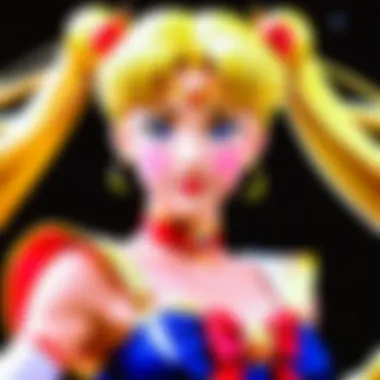 Sailor Moon in her iconic transformation pose