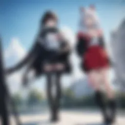 A futuristic digital screen displaying a variety of anime series in English dub