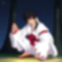 A captivating scene from Inuyasha Season 3 showcasing the main characters