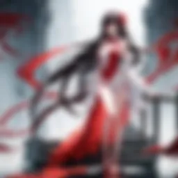 Surrealistic depiction of Kizumonogatari's protagonist