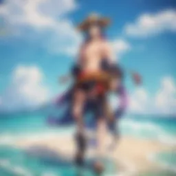 A vibrant illustration of the Straw Hat Pirates sailing on the Thousand Sunny