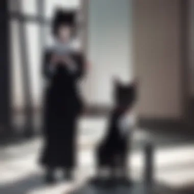 Cat in Shadow A cat emerging from shadows, symbolizing dread