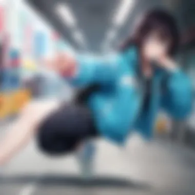 Urban Setting in Windbreaker Manhwa Intricate and elaborate cityscape illustration from Windbreaker Manhwa