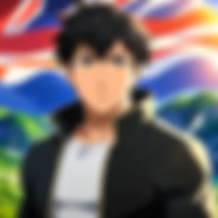 A montage of various anime protagonists embodying the realist hero archetype.