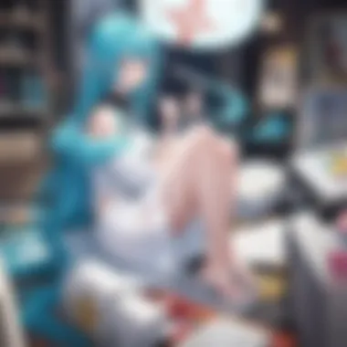 Immersing in the OtakuArchive Experience Illustration featuring a user engaging with OtakuArchive platform to download manhwa