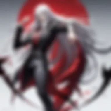 Epic Showdown - Alucard in Action Intense battle scene between Alucard and a powerful enemy