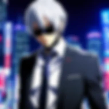 Dramatic Moment in Tokyo Ghoul A captivating scene from Tokyo Ghoul showcasing the protagonist in a dramatic pose