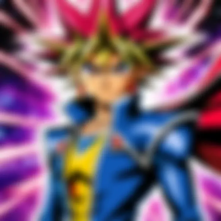 Illustration showcasing the evolution of Yu-Gi-Oh card designs over the years